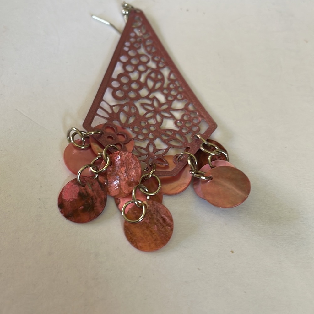 Vintage Pink Fishhook Dangles - Picture 4 of 5
